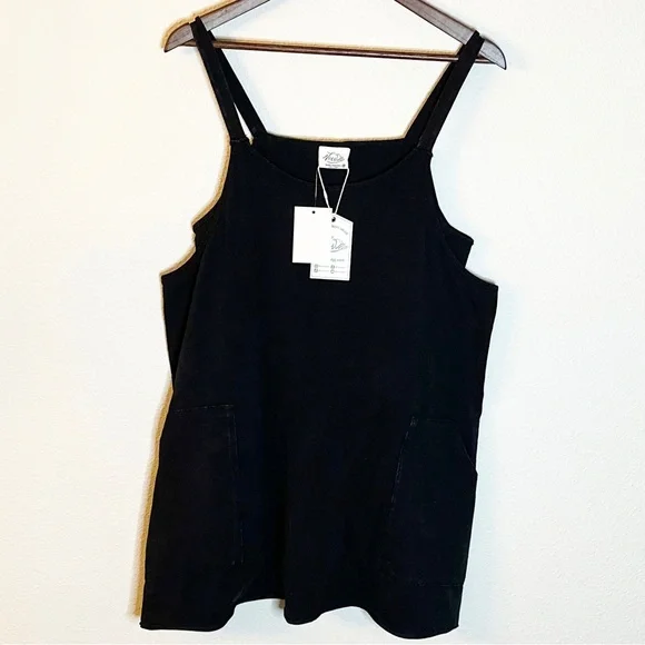 Distressed Black Newin Knit Mini Romper Dress size L - Picture 6 of 12
